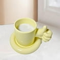 thumbnail image 1 of Taza de café Macarena con platillo Diseño único cerámica, 1 of 8