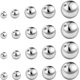 thumbnail image 1 of 50Pcs 5 Sizes Screw Ball Backs for Threaded Post 304 Stainless Steel Round Earring Backs Metal Ear Nuts Replacement 19/20 Gauge for Stud Earring Making Supplies, 1 of 5