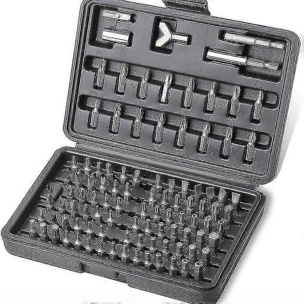 100 Pcs Repair Hand Tool Kit Cr-v Chrome Vanadium Steel Safety Screwdriver Bit Set