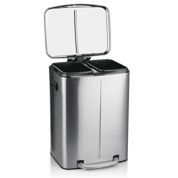 Magshion 10 Gallon Trash Can, Recycle Bin with Dual Compartments