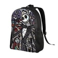 thumbnail image 2 of Goofa The Nightmare Before Christmas Pattern Large Capacity Backpack – Padded Laptop Compartment, Ergonomic Design for School, Work, Travel, and Outdoor Activities, 2 of 8