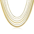 thumbnail image 1 of JeenMata Paquete múltiple de regalo, 6 piezas, collar para mujer, colgante, regalo de joyería, gargantilla, cadena de serpiente, eslabones, collar en capas de moda, collar ajustable, 1 of 5