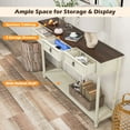 thumbnail image 6 of Costway Farmhouse Console Table Entryway Sideboard with 3 Drawers & Open Storage Shelf, 6 of 10