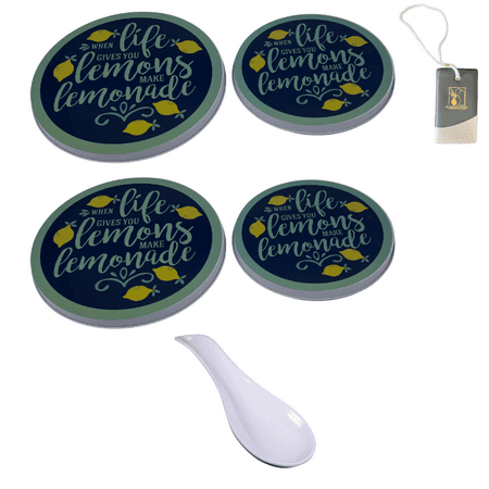 

Electric Stove Burner Covers (4pc) and Spoon Rest (1pc) Home Kitchen Party Favors for Cooking Easy to Clean Washable Seasonal Holiday Decorations Gift Supplies Set of 5 & Custom KS Luggage Tag