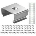 thumbnail image 1 of Uxcell Clips de Luz de Tira LED Impermeables [50pcs] - Clips de Montaje con Tornillos para Tira de Neón Flexible LED de 13x15mm, Señales de Neón DIY - [Plata - 0.6 IN], 1 of 6