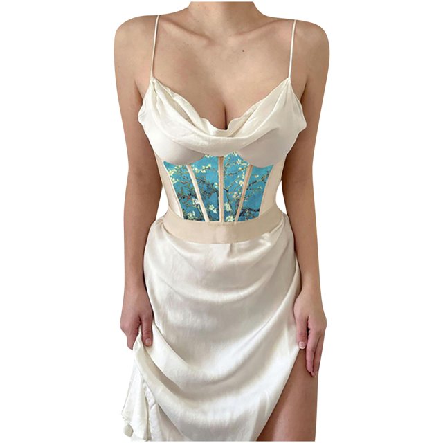 Leutsin Ceinture Ajustée à Imprimé Os de Poisson pour Femmes