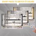 thumbnail image 5 of Modern Aluminum Bathroom Medicine Cabinet with LED Lighted Mirror & Multilevel Storage, 39x28 Inches, Waterproof & Fogproof Design for Organized Bathrooms, 5 of 9
