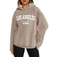 thumbnail image 2 of Los Angeles Hoodie 2025 Streetwear Long Sleeve Oversized Hoodies with Pocket Hooded Sweatshirt Hoodie Women Pullover, 2 of 5
