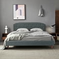 thumbnail image 3 of Costway Full Upholstered Bed Frame Adjustable Diamond Button Headboard Easy Assembly, 3 of 10
