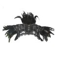thumbnail image 4 of Bufandas de cuello de plumas de encaje gótico chal de plumas para fiestas de L jinwen capa tipo chal con plumas, 4 of 8