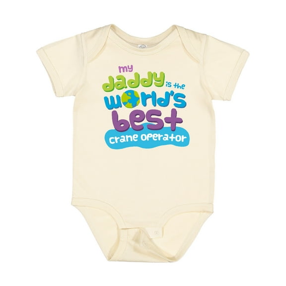 Inktastic Worlds Best Crane Operator Daddy Boys or Girls Baby Bodysuit
