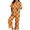 Orange, variant on Lounge Sets for Women BWASD Cozy Satin Printed Pajama Set Short Sleeve Top and Pants Home Wear Sleepwear Halloween Autumn Holiday Night for Halloween Funny Gift Beige,L