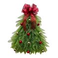 thumbnail image 4 of Adorno colgante de corona de de Navidad para puerta de entrada, suministros para fiestas, decoración de fiestas, guirnalda navideña artificial Con lazo rojo, 4 of 8