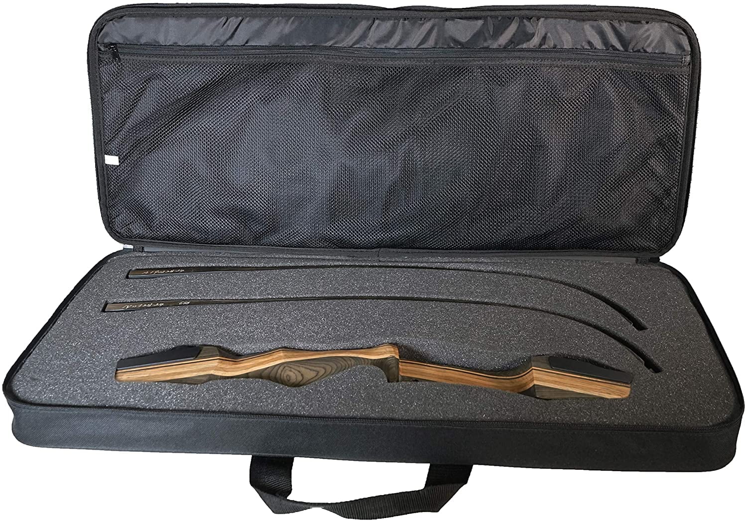 Southland Archery Supply Premier Take Down Recurve Bow Combo Package Kit with Case, Armguard, Stringer, Arrow Rest and Paper Target - Right Hand - 55lbs.