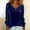 #03-Dark Blue, variant on Women's Sparkly Polyester Tops Elegant Cowl Neck Long Sleeve Shirts Spring Fall Winter Dressy Casual Blouses