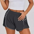 thumbnail image 2 of Riforla Women's Running Shorts High Waisted Pleated Contrast Color Short Shorts for Women Grey M, 2 of 8