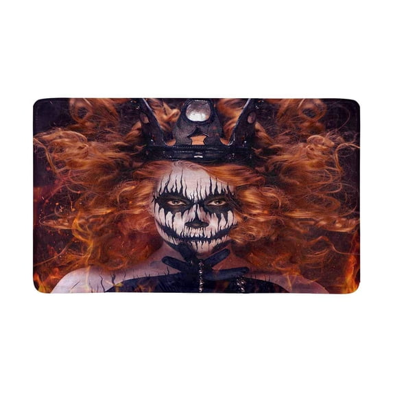 MKHERT Queen of Death Scary Body Art Halloween Theme Doormat Rug Home Decor Floor Mat Bath Mat 30x18 inch