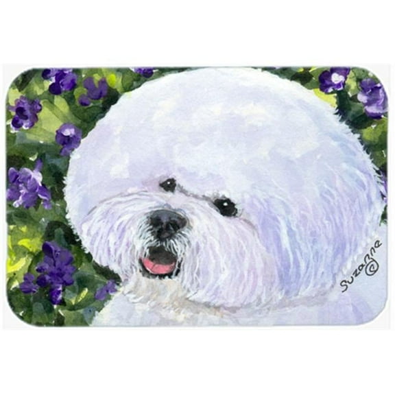 Caroline's Treasures Bichon Frise Glass Cutting Board Large