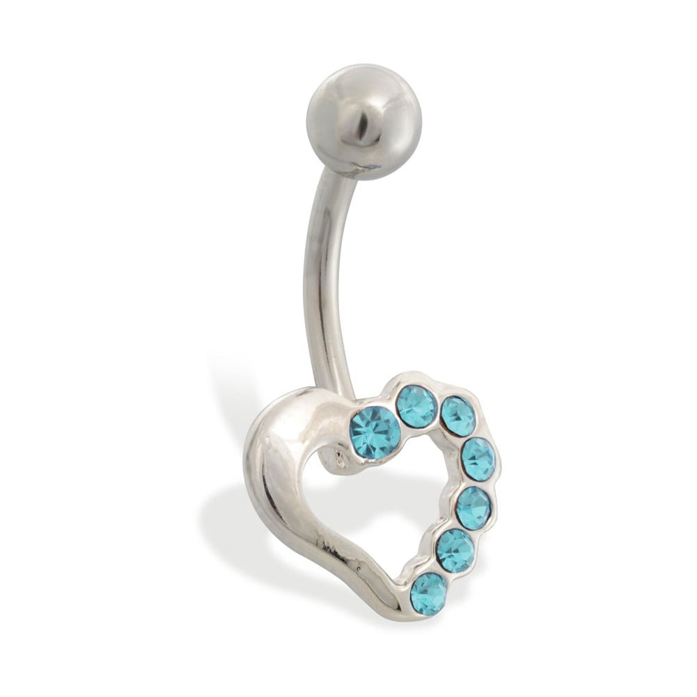 - Sold Individually 1.6mm 14 GA My Darling Heart Belly Button Ring