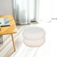 thumbnail image 5 of Reposapiés redondo otomano con asiento acolchado, taburete estable para cambiar zapatos. Blanco, 5 of 8
