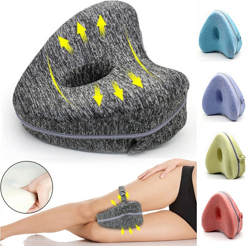Memory Foam Leg Pillow for Legs & Knee Support Wedge Orthopedic Shaping Sciatica Joint Pain