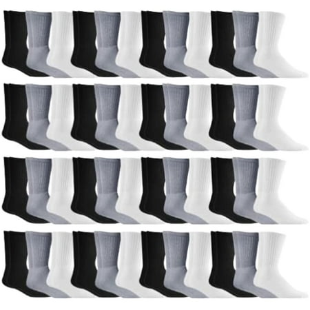 

Yacht & Smith Mens & Womens Wholesale Bulk Sports Crew Athletic Case Pack Socks by SOCKS NBULK (48 Pairs Mixed Assorted Womens 9-11 (Shoe size 5-10))