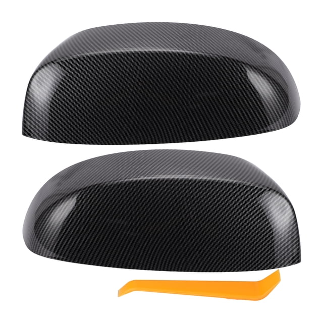 Reemplazo de tapa de espejo retrovisor izquierdo y derecho para automóvil Unique Bargains para Chevrolet 1 juego de fibra de carbono negra