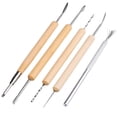 thumbnail image 2 of Juego de herramientas para esculpir cera y arcilla con espátula de acero inoxidable, 11 Uds., mango de madera, herramientas Stylus, Kit de pintura de roca para escultura de cerámica XianweiShao 9024715977342, 2 of 5