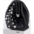 thumbnail image 3 of Rivet Studded Black Purse Clutch Bag for Women, Faux Leather Magnetic Closure, Party Handbag, Day Purse, Black, 3 of 9