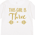 thumbnail image 4 of Inktastic 3rd Birthday Gold 3 Year Old Party Photo Girls Long Sleeve Toddler T-Shirt, 4 of 5