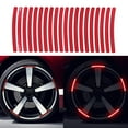 thumbnail image 1 of 20 Pcs Reflective Strip Stickers Wheel Hub Rim Stripe Tape Decal Car Accessories, 1 of 9