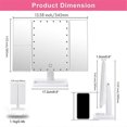 thumbnail image 4 of Trifold Makeup Mirror with 22 LED Light,10X/3X/2X Magnification, 4 of 5