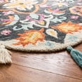thumbnail image 3 of SAFAVIEH Novelty Deforrest Colorful Floral Wool Area Rug, Blue/Pink, 4' x 4' Round, 3 of 3