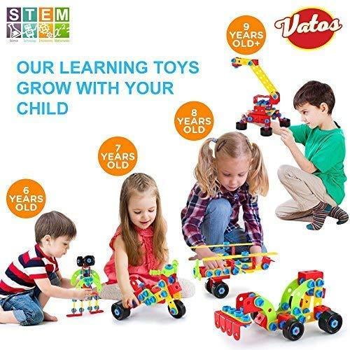 Vatos Building Toys, Stem Toys 550 Piece Creative Construction Engineering  Learning Set For 5, 6, 7, 8 Year Old Boys&Girls Best Toy Gift For Kids 
