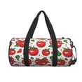thumbnail image 2 of Sigee Hand Drawn Tomatoes Printed Multi-compartment Sports Gym Bag for Men and Women Large Capacity Travel Bag, Overnight Bag, 2 of 8