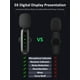 thumbnail image 2 of Micrófono Lavalier inalámbrico para iPhone serie 5-14, pantalla LED Mini Lav para iPhone con cancelación de ruido, micrófono de solapa inalámbrico, paquete de 2 para creación de contenido, grabación d, 2 of 5