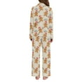 thumbnail image 3 of joogoo Pajamas Set for Women Gingerbread Man Snowflake Bell Pattern Long Sleeve Pjs Loungewear L, 3 of 7