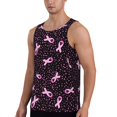 thumbnail image 2 of KLL Breast Cancer Awareness3 Print Men's Muscle Gym Workout Stringer Tank Tops Bodybuilding Fitness T-Shirts Tank Tops Men-Small, 2 of 7