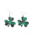 thumbnail image 2 of Pendientes de cuero del Día de San Patricio Pendientes de cuero verde del Día de San Patricio Pendientes verdes con sombrero Pendientes de PU, 2 of 6