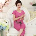 thumbnail image 1 of REDHOTYPE Nouveau Femmes Coton Lin Cool Portable Mode Pyjamas à Manches Courtes Homewear Grande Taille Pyjamas Set XL-4XL Homewear, 1 of 2