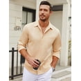 thumbnail image 2 of COOFANDY Men's Button Down Long Sleeve Dress Shirts Wrinkle Free Athletic Fit Untucked Shirt, 2 of 6