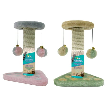 Penn-Plax - Two Piece - Sisal Cat Scratching Pad & Tower w/Hanging Toys