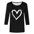 thumbnail image 4 of Vetsdori 3/4 Sleeve Shirts for Women Summer Valentine Blouses Plus Size Casual,Graphic Gifts for Girlfriend Crew Neck Juniors Tops Trendy, 4 of 5