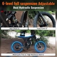 thumbnail image 6 of GT73 Pro Electric Dirt Bike, 3000W Motor, 50 MPH, 60V/36Ah Dual Batteries, 87-173 Mile Range, UL2849 Certified, Hydraulic Suspension, 25" Off-Road Dirt Tires, 6 of 10