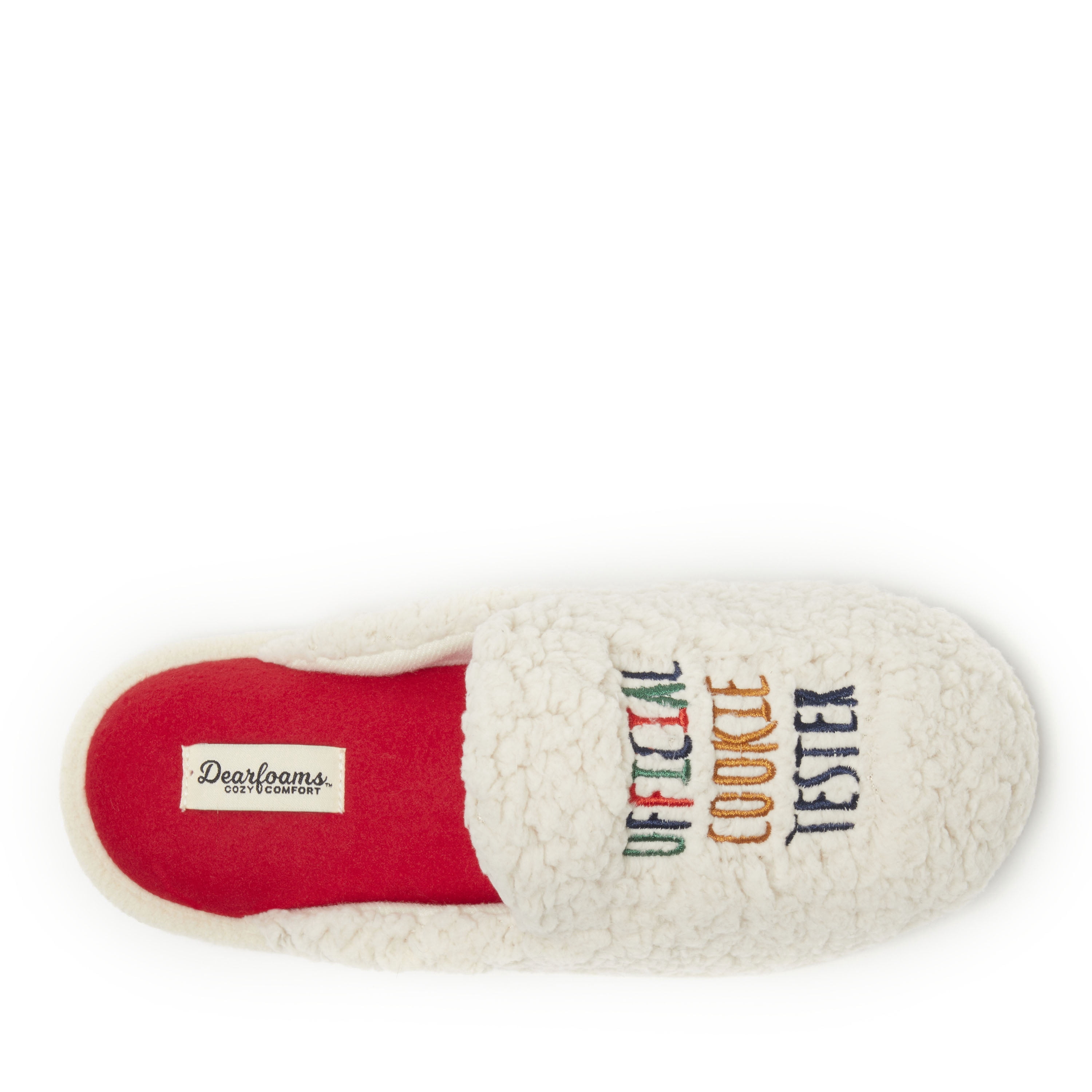 Dearfoams Cozy Comfort Women's Teddy Novelty Scuff Slippers