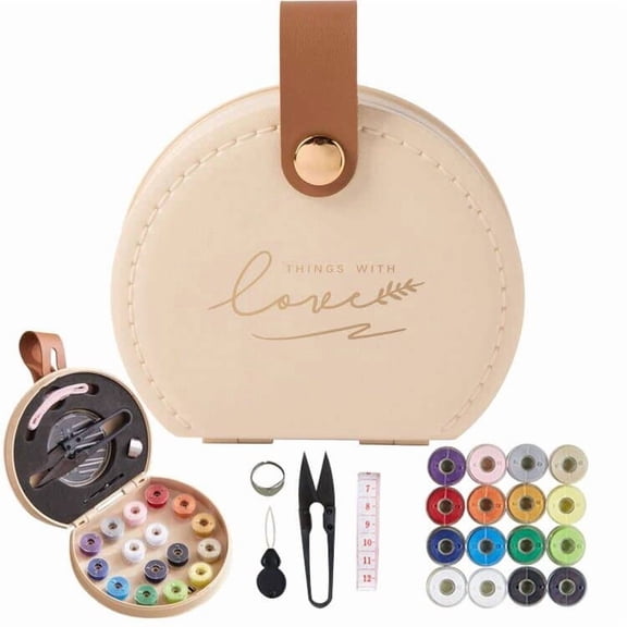 Greenpod Sewing Kit, Travel Sewing Kits for Adults Supplies Repair Project Kit Needle Family Mini Sewing Thread Accessories Traveler DIY Organizer Plastic