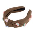 thumbnail image 4 of Unique Bargains 1 Pc Headband Solid Color Hair Accessories for Women Coffee Color, 4 of 5