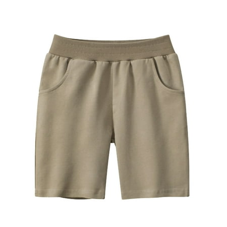 CAIVO Toddler Girls Boys Kids Sports Solid Color Casual Shorts Fashion Beach Cargo Shorts Lovely Child Daily Wear