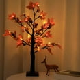 thumbnail image 4 of 21.6" Fall Maple Tree LED Light, Artificial Lighted Maple Tree Decoration, Battery Operated, Indoor Scene Glowing Tree for Thanksgiving Holiday Party Indoor Outdoor Decor, 4 of 6