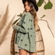 thumbnail image 3 of Chaqueta vaquera para mujer, moda coreana, abrigo vaquero verde Vintage, ropa de calle de manga larga para mujer 2023, 3 of 4